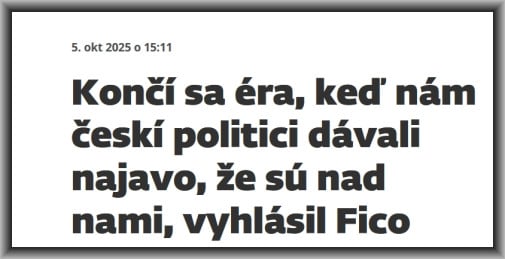Česko je v hnoji - už aj Fico to potvrdil